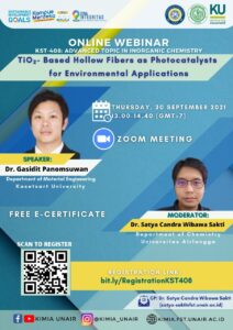 [Online Webinar] Advanced Topic in Inorganic Chemistry: TiO2-Based Hollow Fibers as Photocatalysts for Environmental Applications